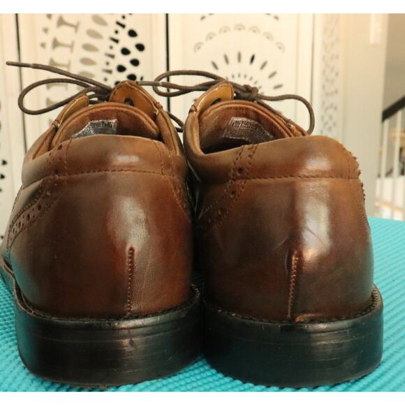 Rockport Walkability Wingtip Lace Up Oxford Brown Leather Men 13 Dress Shoe